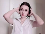 슈퍼 달콤한 소녀 셀카 좋은 몸매