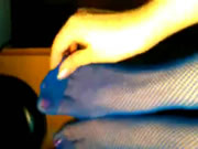 아시아 망사 스타킹 창녀 자위와 신음